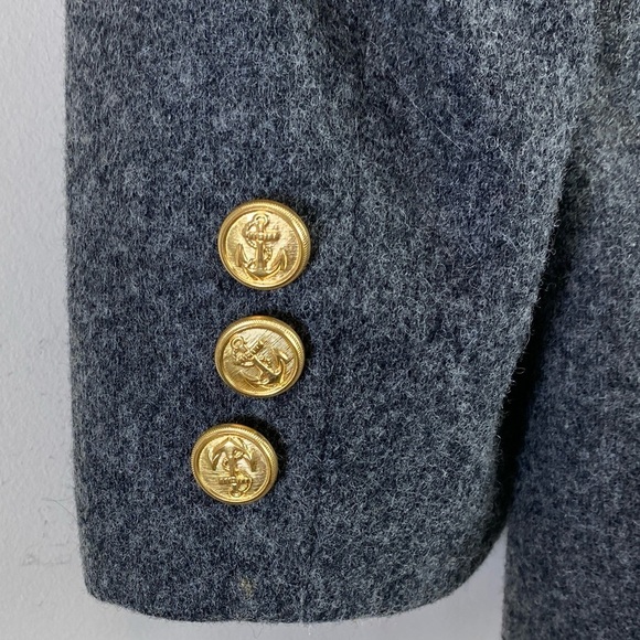 Vintage Panther Women’s Gray Pure Wool USA Union Made Blazer Suit Jacket Sz 9/10 - Picture 8 of 15